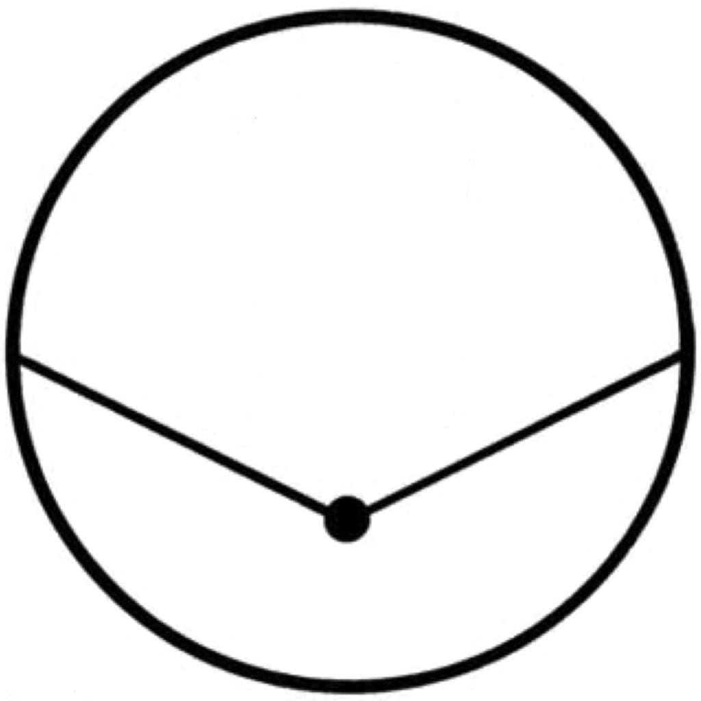 A clock with an arrow in the middle of it.